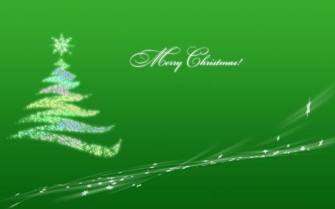 明星，新的一年，圣诞快乐，圣诞树