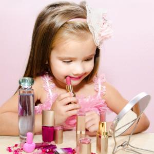 女孩，化妆，香水，孩子们