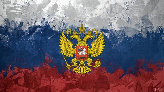 俄罗斯，国旗，三色，会徽，老鹰