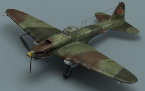 IL-2，攻击机，战斗机，模型飞机，小副本