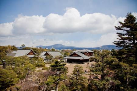 日本，京都，树木，房屋，天空，美景