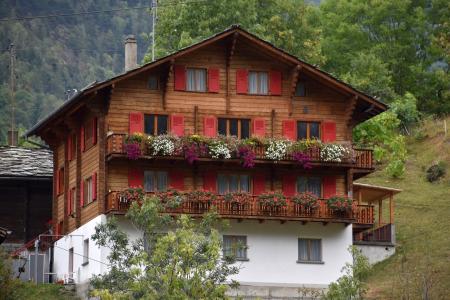 房子，鲜花，瑞士