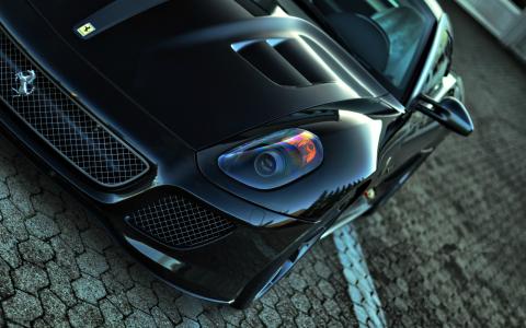 法拉利599，跑车，超级跑车，黑色