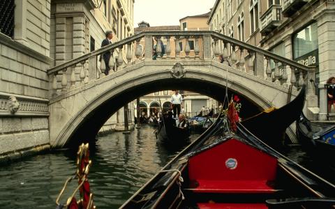意大利，缆车，桥，威尼斯