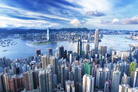 香港，香港，摩天大楼，建筑物，大都会