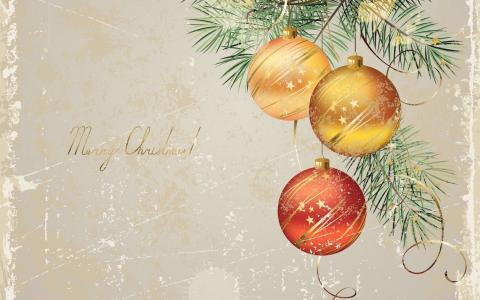 冷杉，装饰，球，圣诞节壁纸，圣诞树，新年，假期，新年，矢量，玩具