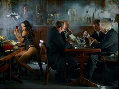 女孩，赌徒，酒吧，酒精，烟雾