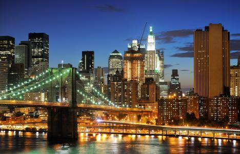 布鲁克林大桥，美国，纽约，纽约，布鲁克林大桥，纽约城