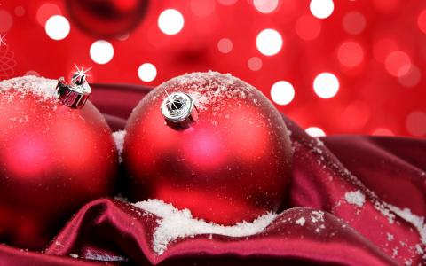 背景，庆典，心情，假期，圣诞装饰品，新年，球，壁纸