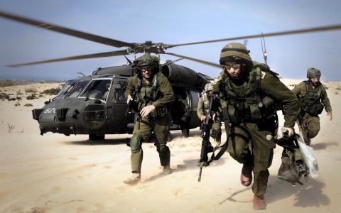 以色列，沙漠，着陆，军队