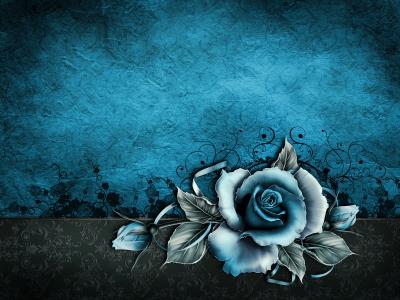 复古，grunge，玫瑰，纸，壁纸，蓝色，花卉，纹理，复古，背景，纹理，玫瑰，纸