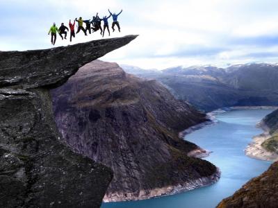 挪威，极端，娱乐，山，自然，峡湾，超级照片