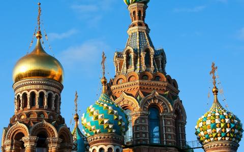 俄罗斯，圆顶，丰富多彩的马赛克，圣保罗大教堂