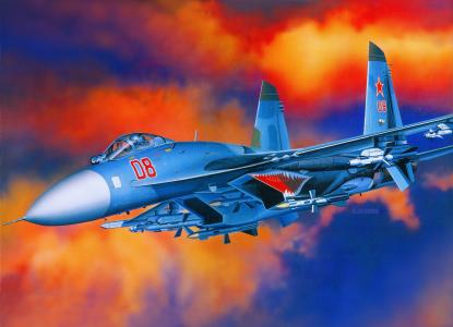 飞机，俄罗斯，战斗机，航空，空军，苏-27