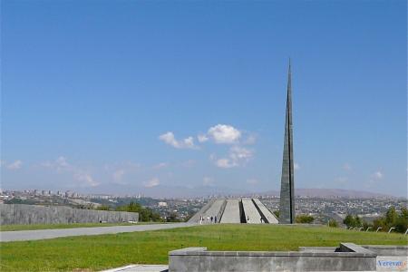 亚美尼亚，这个城市，埃里温，Tsitsernakaberd，亚美尼亚的种族灭绝