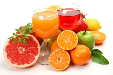 果汁，柠檬，柑橘类水果，葡萄柚，橘子
