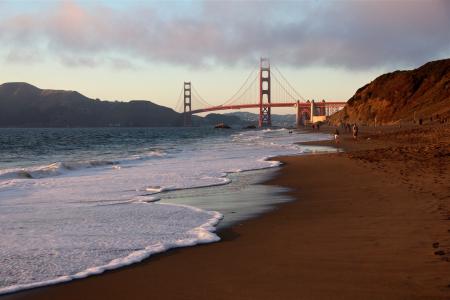 旧金山，美国，金门大桥，加州，海滩，旧金山