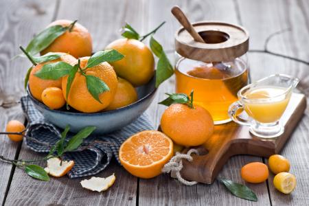 水果，柑橘，橘子，橘子，蜂蜜