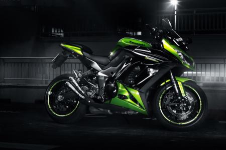 川崎，z 1000 sx，绿色，轮廓，运动，摩托车