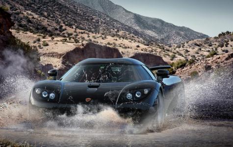 Koenigsegg，CCXR狂野版，超级跑车，调音，前置分离器，侧翼，通风口，灯光轮，溪流，喷雾
