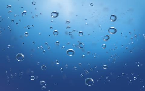 极简主义，水下，泡沫，水，滴，下降，海洋，海，在水之下，背景壁纸