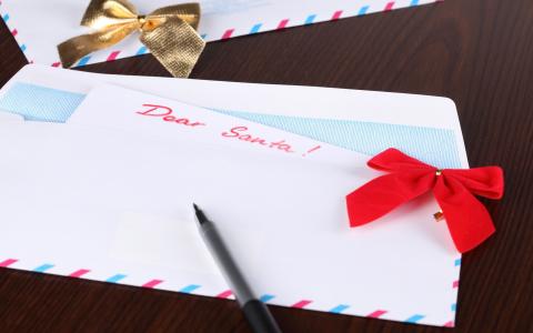 给圣诞老人的信，信封，圣诞节的心情