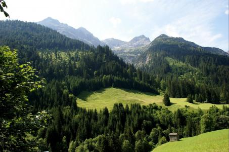 奥地利，蒂罗尔，Hinterhornbach，景观