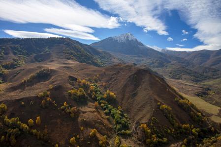 山，绿化，天空，秋天Aktoprak，哈桑·朱尔托夫