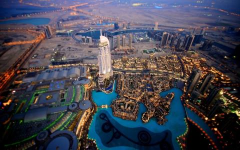 房屋，迪拜，水，摩天大楼，游泳池，塔楼，迪拜，oae