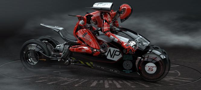路易吉Memola，摩托车，机器人，赛车手