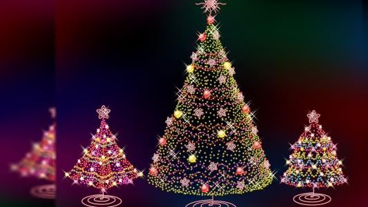 圣诞树，明星，新的一年，玩具