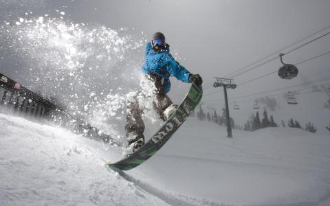 冬天，滑雪胜地，冬季，山，滑雪缆车，滑雪板，运动，极端，放松，积极