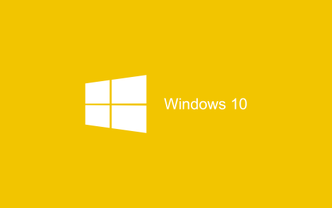黄色的Windows 10壁纸