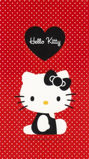 红Hello Kitty iPhone 6壁纸
