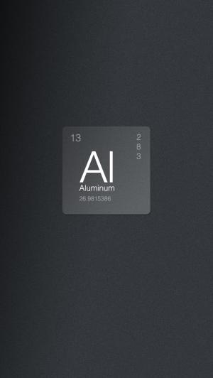 铝元素平面插图iPhone 5壁纸
