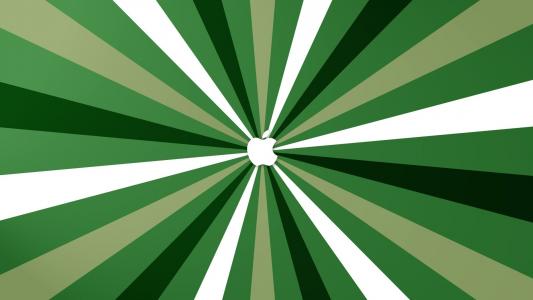苹果绿条纹Mac壁纸