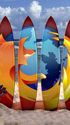 Firefox冲浪板iPhone 5壁纸