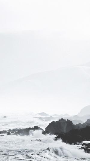 海滩泡沫风暴波iOS 7 iPhone 5壁纸