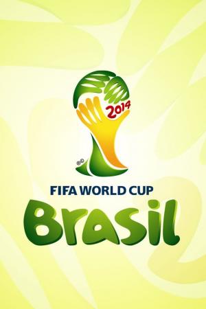 国际足联世界杯巴西2014年色彩丰富的插画iPhone 5壁纸