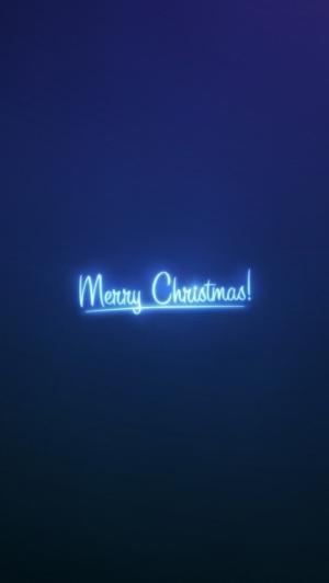圣诞快乐蓝光iPhone 5壁纸