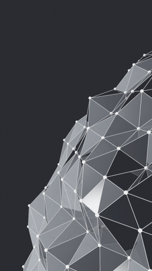 多面体几何形状灰色三角形iPhone 5壁纸