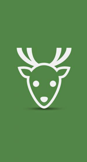 最小的驯鹿插图绿色iPhone 6加高清壁纸