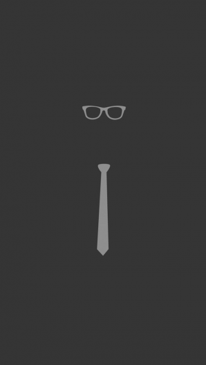 眼镜和领带简单平面插图iPhone 5壁纸