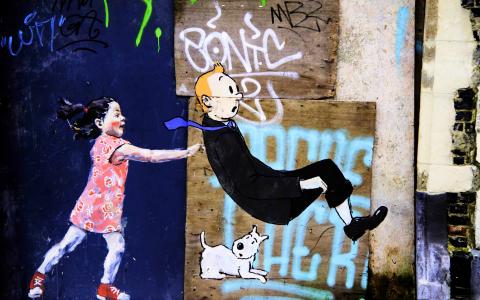 比利时布鲁塞尔街艺术Mac壁纸