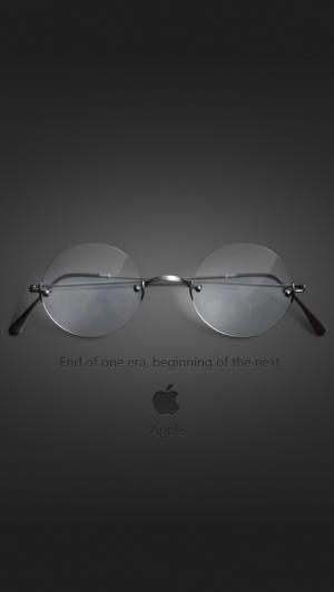 史蒂夫乔布斯眼镜敬意iPhone 5壁纸