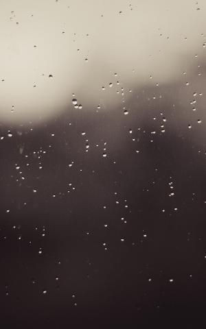 灰色雨滴在窗口iPhone 6加高清壁纸