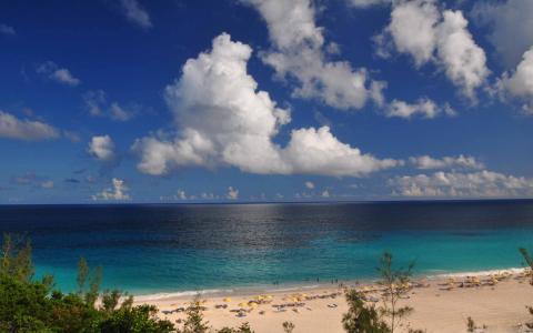 百慕大海滩Mac壁纸