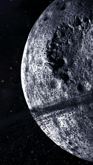3D渲染艺术月球陨石坑iPhone 5壁纸