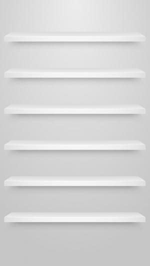 清洁轻的白色架子iPhone 6加上HD墙纸