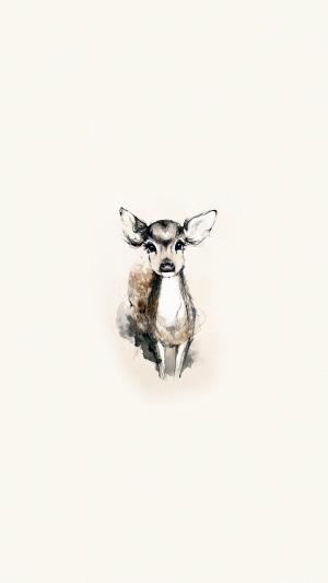 鹿幼崽最小的例证iPhone 6+ HD墙纸
